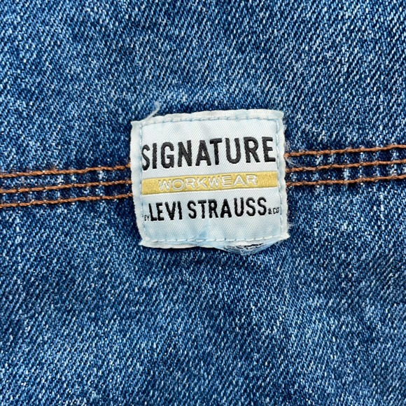 Levis Overalls Mens 42x30 Blue Denim Carpenter Bib Workwear Levi Strauss - Picture 8 of 12